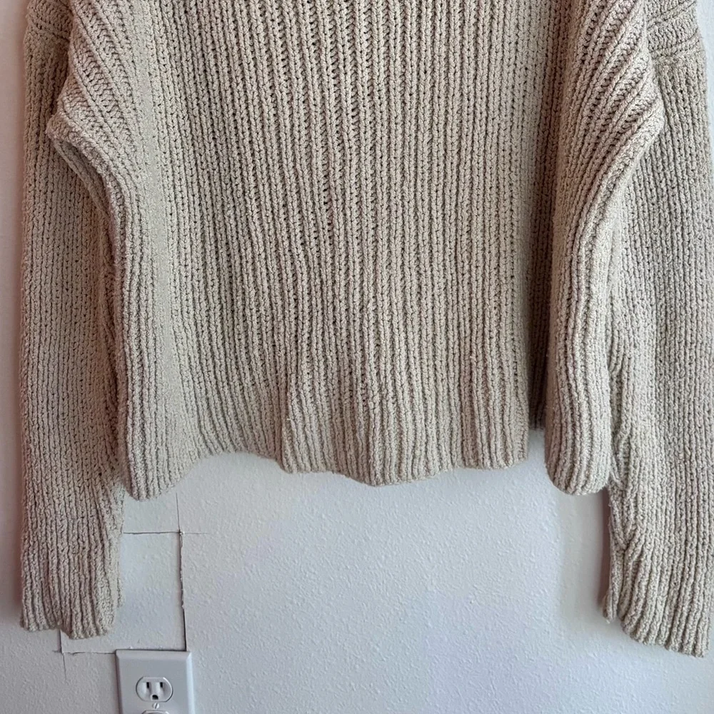 Lauren Manoogian rib boucle pullover in cream - Picture 3 of 9